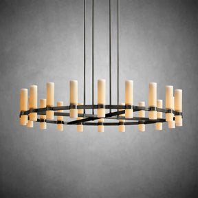 Nova Round Milk Glass Chandelier