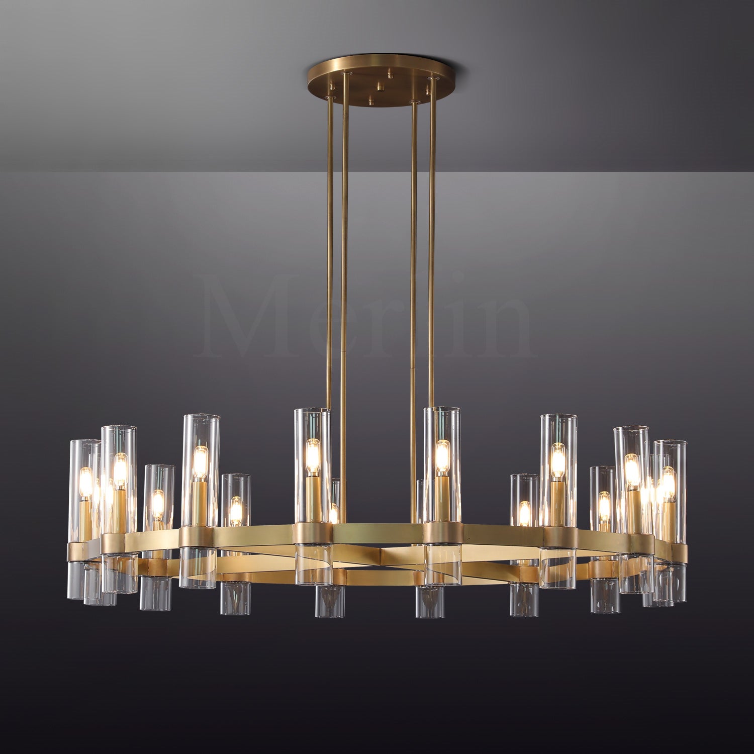 Nova Series Luxury Glass Round Chandelier, Modern Lamp Fixtures