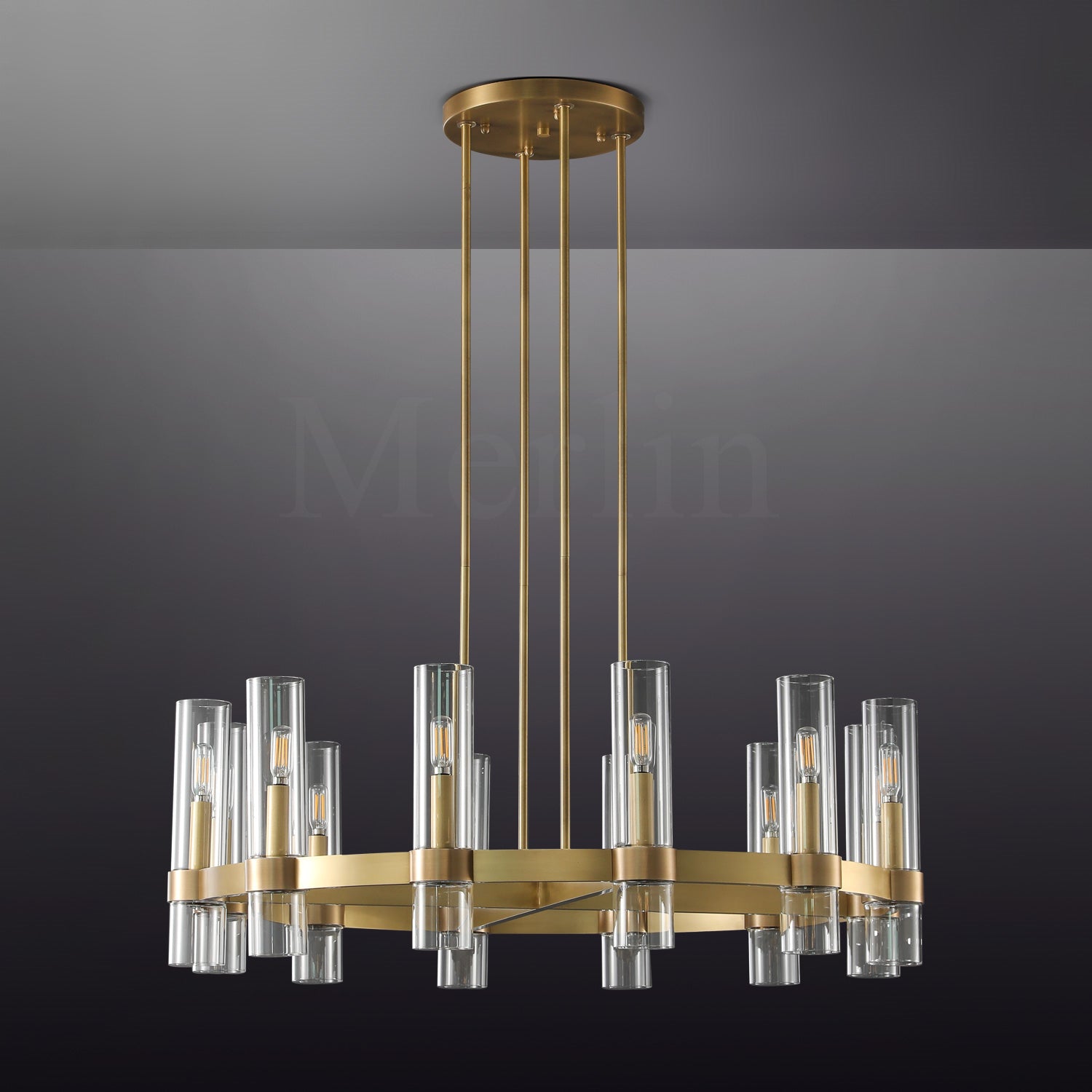 Nova Series Luxury Glass Round Chandelier, Modern Lamp Fixtures
