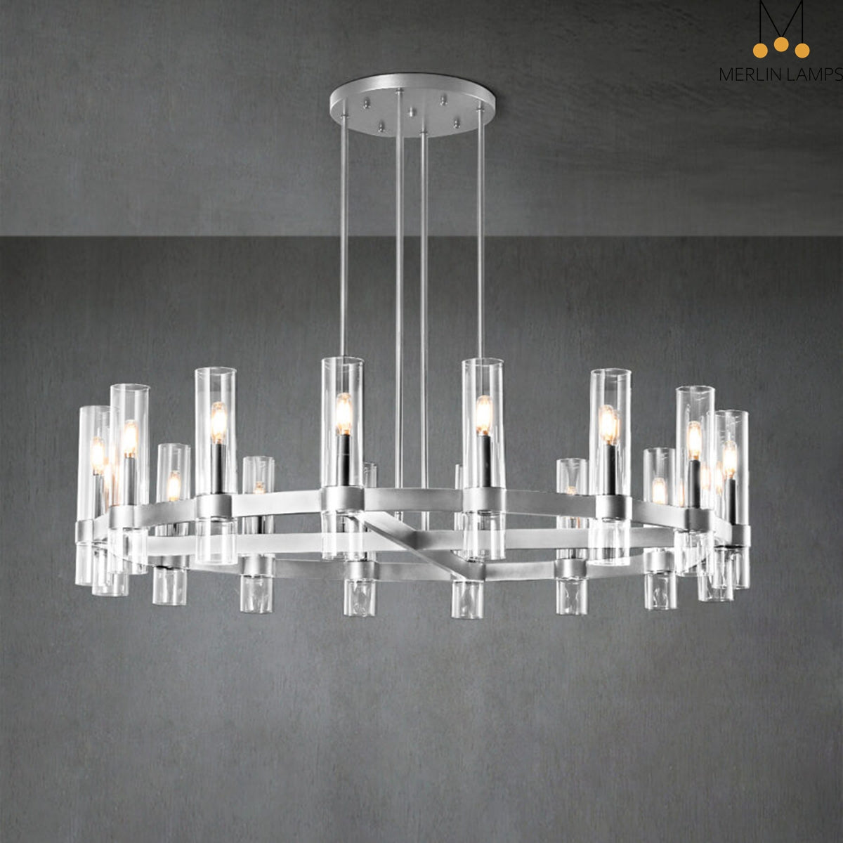 Nova Series Luxury Glass Round Chandelier, Modern Lamp Fixtures