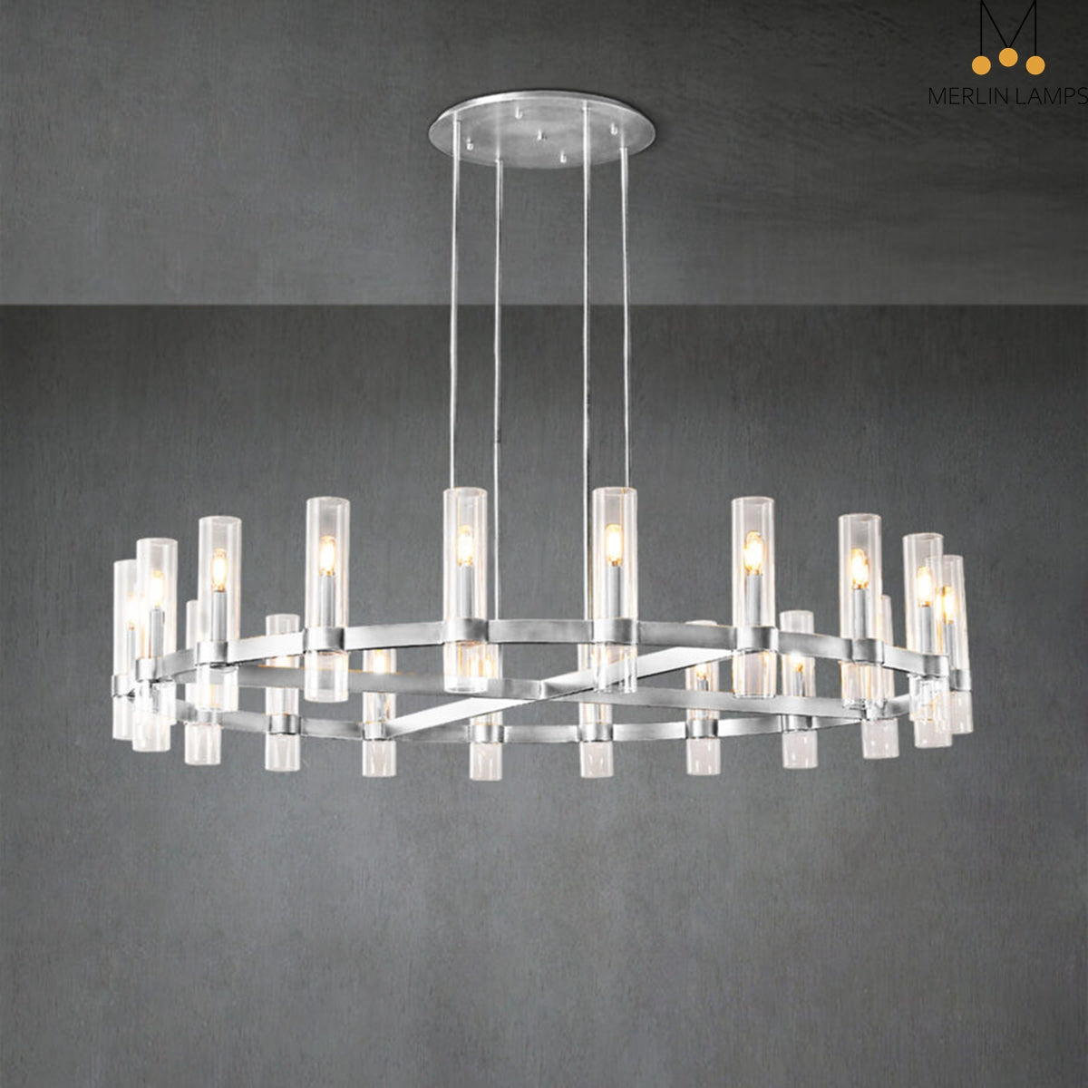 Nova Series Luxury Glass Round Chandelier, Modern Lamp Fixtures