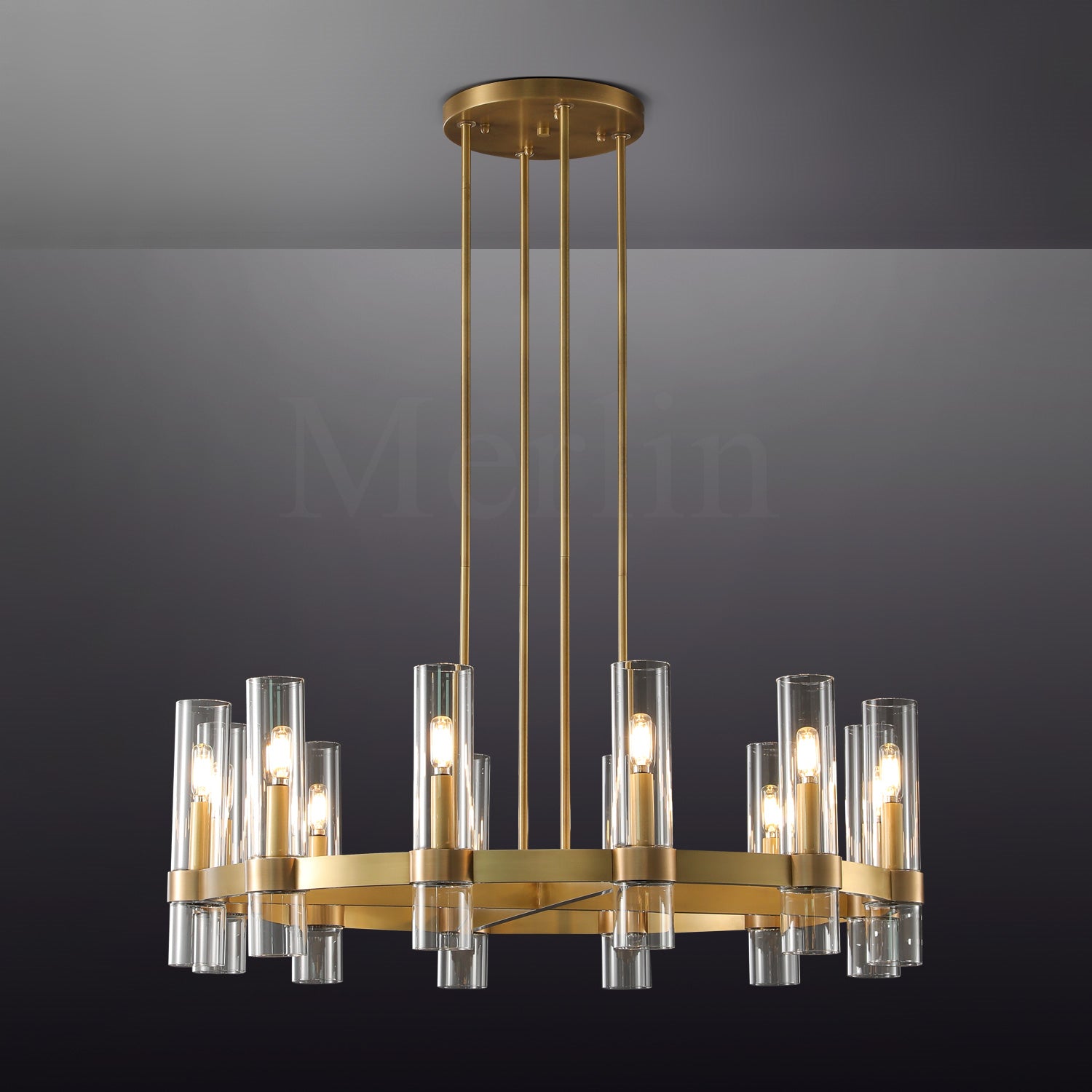 Nova Series Luxury Glass Round Chandelier, Modern Lamp Fixtures