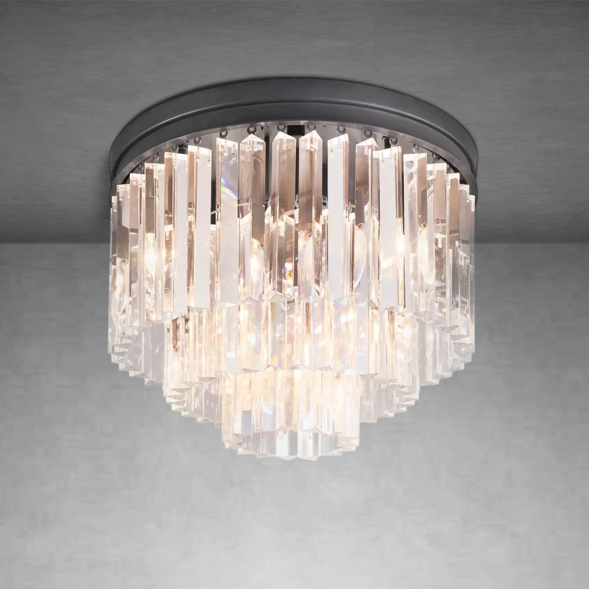 Odiana Crystal Multi-Layer Round Ceiling 20" 32"