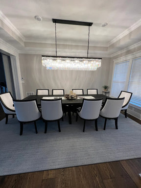 Odiana Series K9 Crystal Chandelier Round / Linear Chandelier Flushmount For Living Room Dinning Room