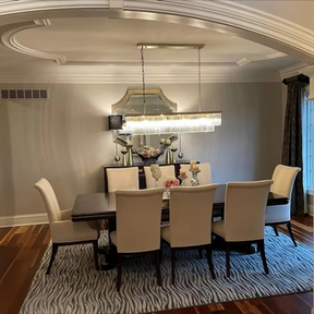 Odiana Series K9 Crystal Chandelier Round / Linear Chandelier Flushmount For Living Room Dinning Room