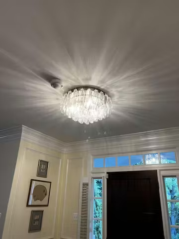 Odiana Series K9 Crystal Chandelier Round / Linear Chandelier Flushmount For Living Room Dinning Room