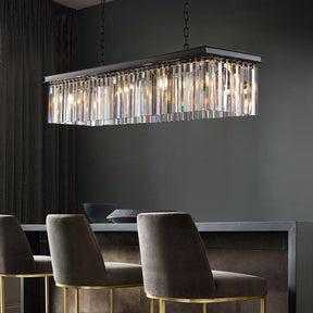 Odiana Series K9 Crystal Chandelier Round / Linear Chandelier Flushmount For Living Room Dinning Room
