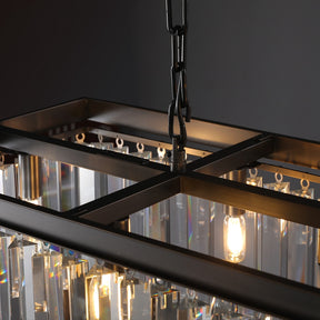 Odiana Series K9 Crystal Chandelier Round / Linear Chandelier Flushmount For Living Room Dinning Room