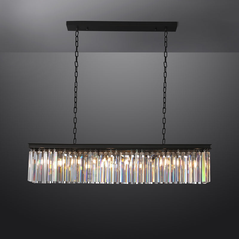Odiana Series K9 Crystal Chandelier Round / Linear Chandelier Flushmount For Living Room Dinning Room