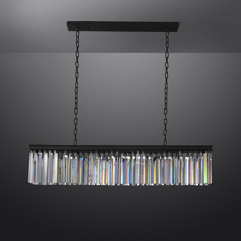 Odiana Series K9 Crystal Chandelier Round / Linear Chandelier Flushmount For Living Room Dinning Room
