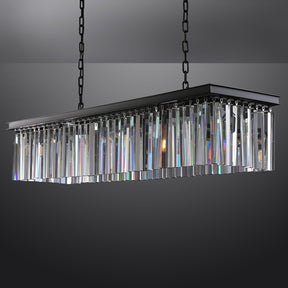 Odiana Series K9 Crystal Chandelier Round / Linear Chandelier Flushmount For Living Room Dinning Room