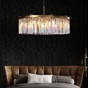 Odiana Series K9 Crystal Chandelier Round / Linear Chandelier Flushmount For Living Room Dinning Room