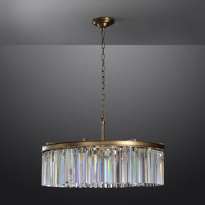 Odiana Series K9 Crystal Chandelier Round / Linear Chandelier Flushmount For Living Room Dinning Room