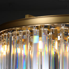 Odiana Series K9 Crystal Chandelier Round / Linear Chandelier Flushmount For Living Room Dinning Room