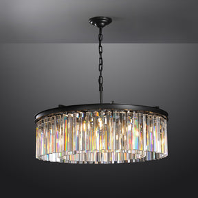 Odiana Series K9 Crystal Chandelier Round / Linear Chandelier Flushmount For Living Room Dinning Room