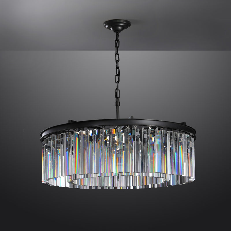 Odiana Series K9 Crystal Chandelier Round / Linear Chandelier Flushmount For Living Room Dinning Room