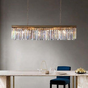 Odiana Series K9 Crystal Chandelier Round / Linear Chandelier Flushmount For Living Room Dinning Room