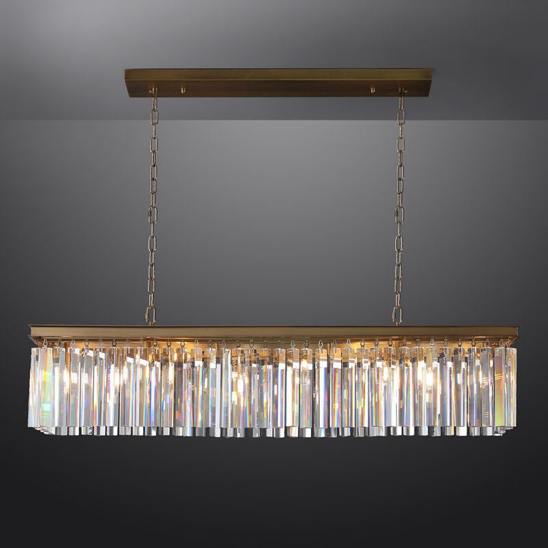 Odiana Series K9 Crystal Chandelier Round / Linear Chandelier Flushmount For Living Room Dinning Room
