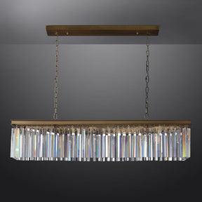 Odiana Series K9 Crystal Chandelier Round / Linear Chandelier Flushmount For Living Room Dinning Room