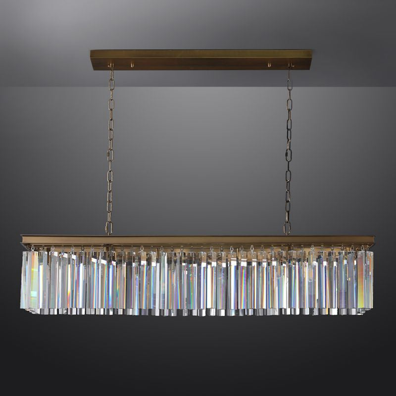 Odiana Series K9 Crystal Chandelier Round / Linear Chandelier Flushmount For Living Room Dinning Room