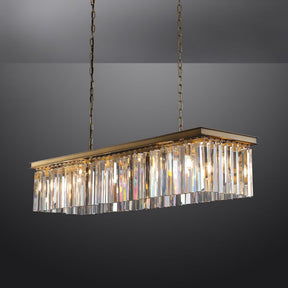 Odiana Series K9 Crystal Chandelier Round / Linear Chandelier Flushmount For Living Room Dinning Room