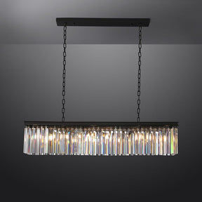 Odiana Series K9 Crystal Chandelier Round / Linear Chandelier Flushmount For Living Room Dinning Room