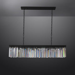 Odiana Series K9 Crystal Chandelier Round / Linear Chandelier Flushmount For Living Room Dinning Room
