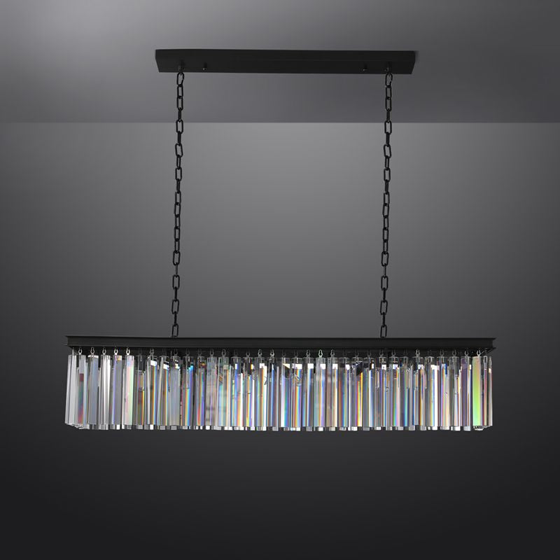 Odiana Series K9 Crystal Chandelier Round / Linear Chandelier Flushmount For Living Room Dinning Room