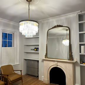 Odiana Series K9 Crystal Tiered Round Chandelier 19" 31" 43" Chandelier For Living Room Dinning Room