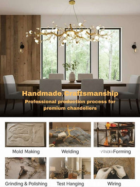 Orgi Statement Linear Branch Chandelier - Gold47.24"(120cm)Warm white 3000KMerlinlamps