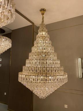 Oversized Multi-layers Honeycomb Luxury Ceiling Crystal Chandelier For Big Hallway/Foyer/Entryway