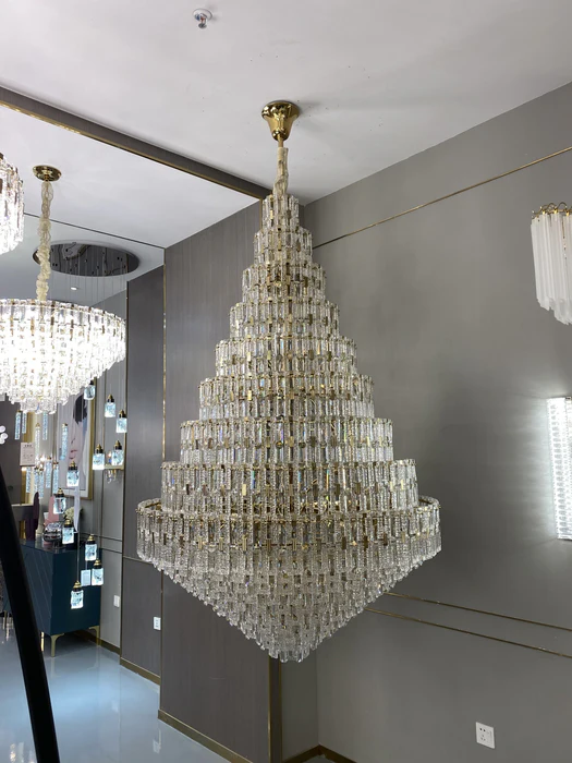 Oversized Multi-layers Honeycomb Luxury Ceiling Crystal Chandelier For Big Hallway/Foyer/Entryway