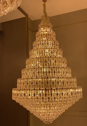 Oversized Multi-layers Honeycomb Luxury Ceiling Crystal Chandelier For Big Hallway/Foyer/Entryway