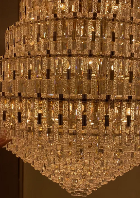 Oversized Multi-layers Honeycomb Luxury Ceiling Crystal Chandelier For Big Hallway/Foyer/Entryway