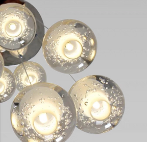 Oversized Nordic Art Round Air Bubbles Pendant Chandelier for Stairs/Spiral Staircase/Hotel Lobby
