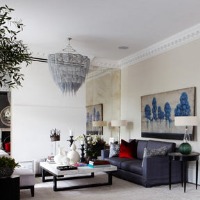 Oversized Post-Modern Aluminium Chain Tassel Pendant Chandelier for Large Living Room/Staircase/Villa