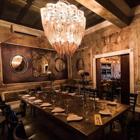 Oversized Post-Modern Aluminium Chain Tassel Pendant Chandelier for Large Living Room/Staircase/Villa