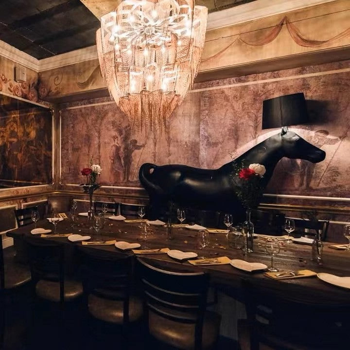 Oversized Post-Modern Aluminium Chain Tassel Pendant Chandelier for Large Living Room/Staircase/Villa