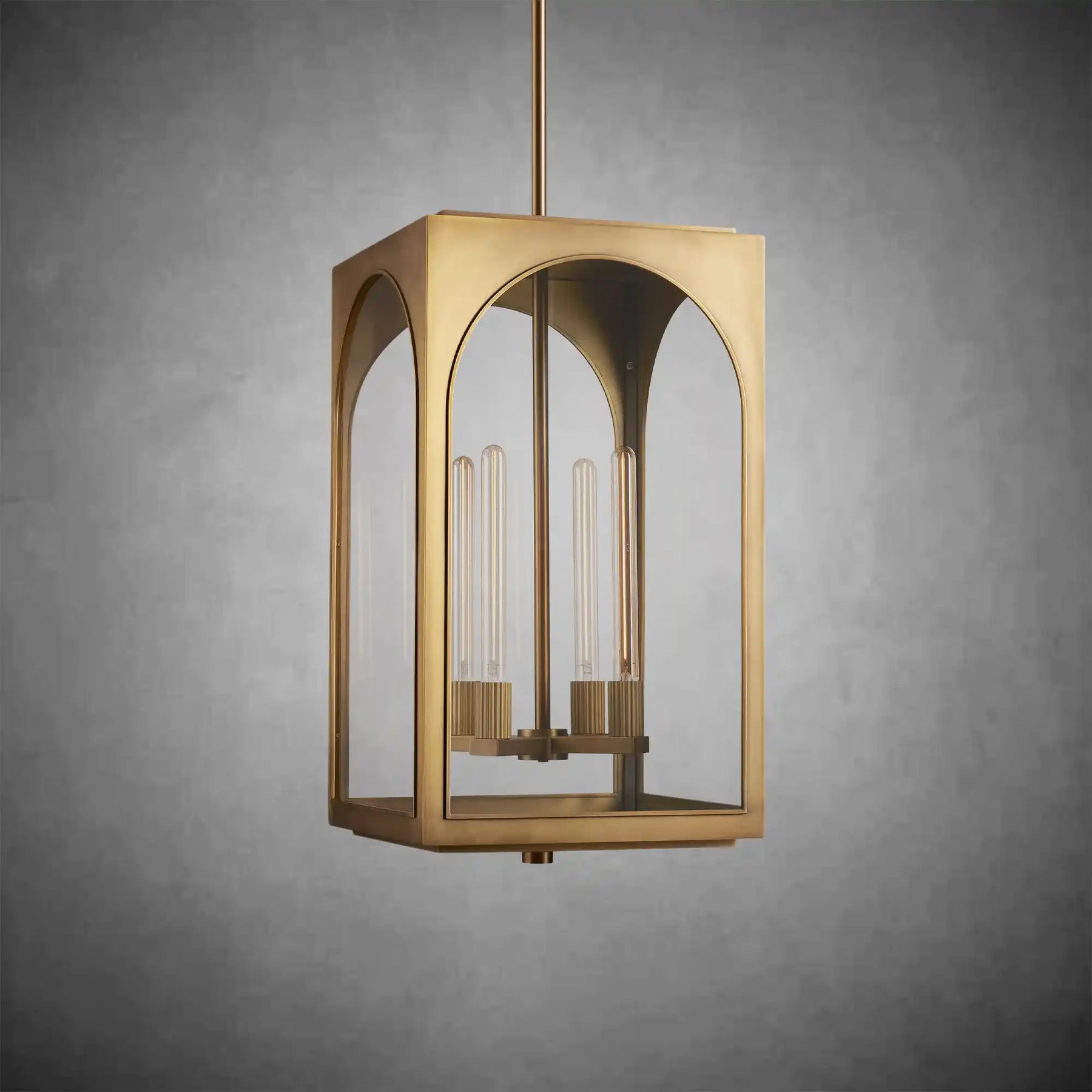 Palladian Outdoor Pendant – Brass or Bronze 28‑inch Wall Sconce