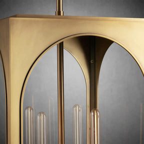 Palladian Outdoor Pendant – Brass or Bronze 28‑inch Wall Sconce