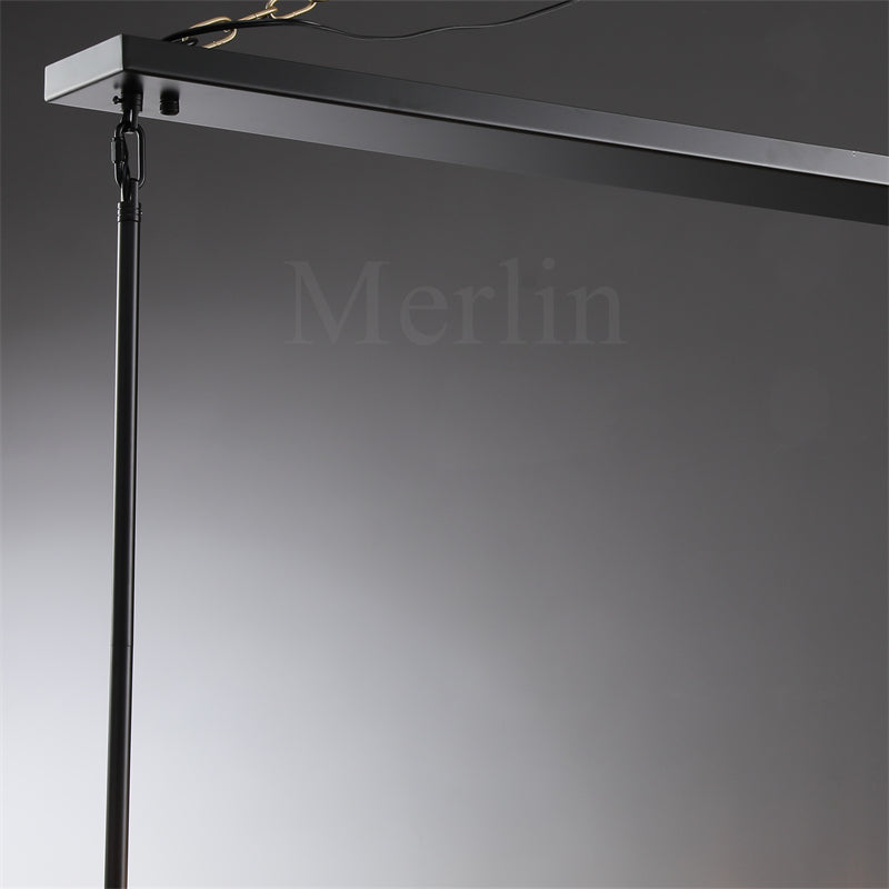 Paul Clear Glass Linear Chandelier, Home Decoration Lamp for Living Room, Bedroom, Dining Room