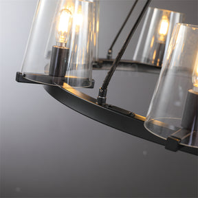 Paul Clear Glass Round Chandelier, Home Decoration Lamp for Living Room, Bedroom, Dining Room