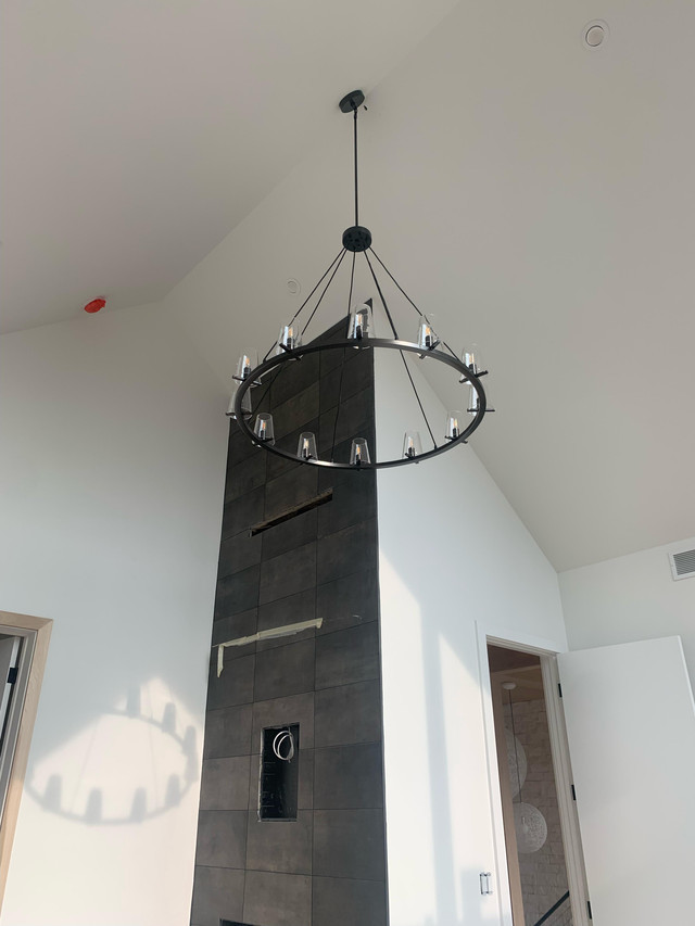 Paul Clear Glass Round Chandelier, Home Decoration Lamp for Living Room, Bedroom, Dining Room