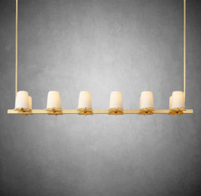 Paul Fabric Shade Linear Chandelier 49" 60”