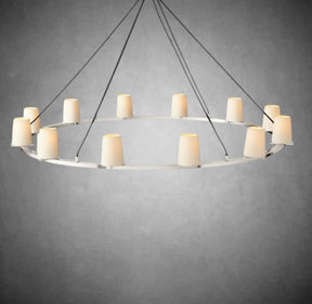 Paul Fabric Shade Round Chandelier 36" 48" 60″