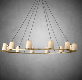 Paul Fabric Shade Round Chandelier 36" 48" 60″