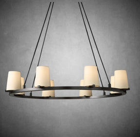 Paul Fabric Shade Round Chandelier 36" 48" 60″