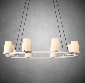 Paul Fabric Shade Round Chandelier 36" 48" 60″