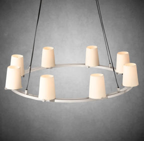 Paul Fabric Shade Round Chandelier 36" 48" 60″