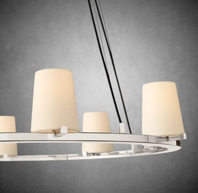 Paul Fabric Shade Round Chandelier 36" 48" 60″